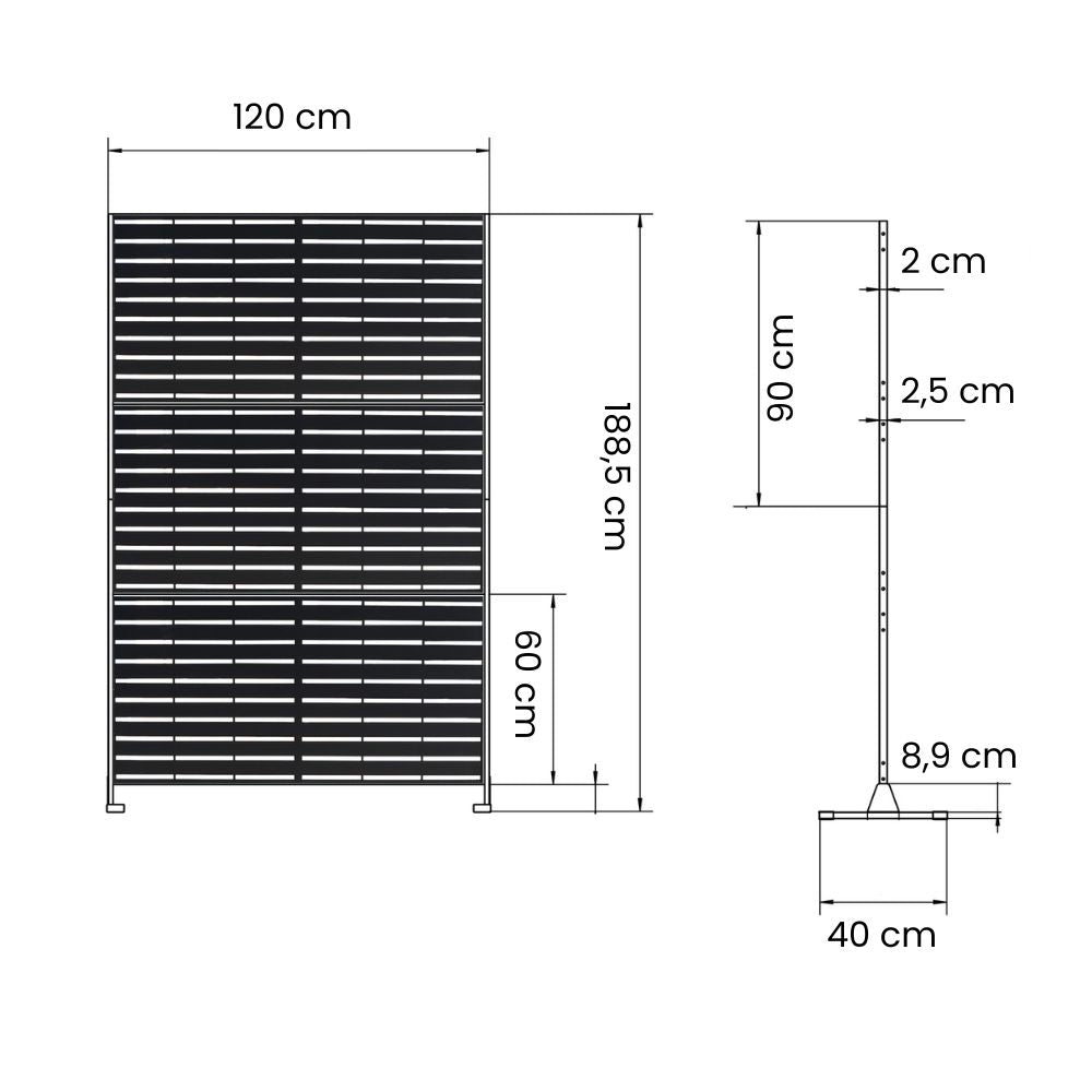 PARAVENT EXTÉRIEUR EN ACIER